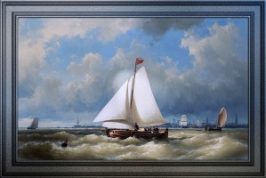 A Dutch Pink Off Utrecht by Johannes Hermanus Barend Koekkoek